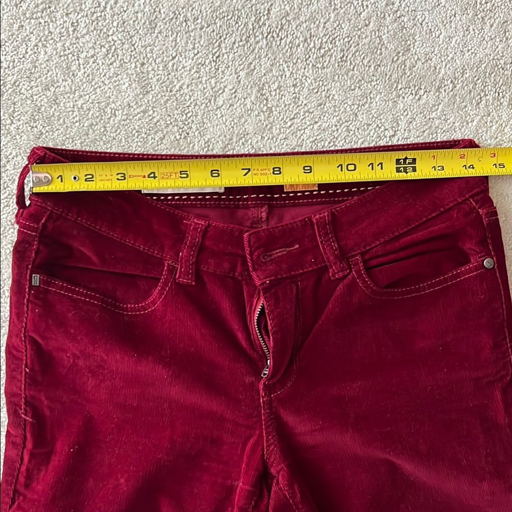 Pilcro and the Letterpress Women's Burgundy Corduroy Pants, Size 28 - Picture 13 of 15